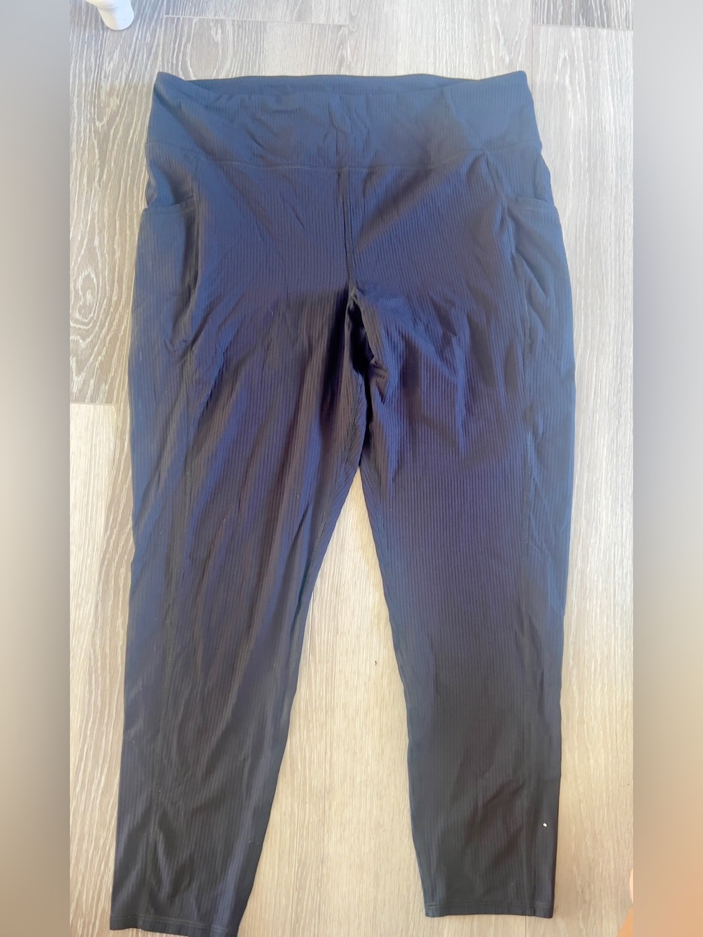 Maurices Black Ribbed Women's Joggers with Pockets size XXL